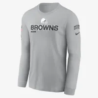 Cleveland колір коричневийs Salute to Service Mascot Edge Legend чоловічі Nike NFL Long-Sleeve футболка колір сірий