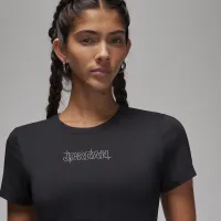 Nike Jordan жіноча Slim Graphic футболка колір чорний