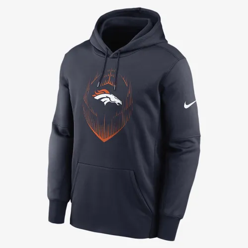 Denver Broncos Icon Men’s Nike Therma NFL Pullover Толстовка с капюшоном синий