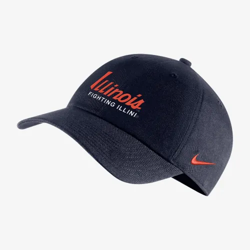 Illinois Campus 365 Nike College Adjustable Hat синий