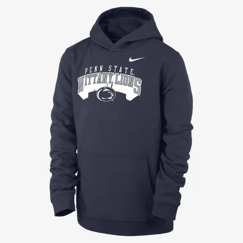 Penn State Club Fleece Big дитячі (для хлопчиків) Nike College Pullover Толстовка з капюшоном блакитний