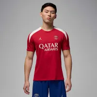 Nike Paris Saint-Germain Strike Fourth мужские Jordan Dri-FIT Soccer Knit Short-Sleeve Top цвет красный