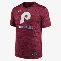 Philadelphia Phillies Authentic Collection Velocity чоловічі Nike Dri-FIT MLB футболка колір червоний