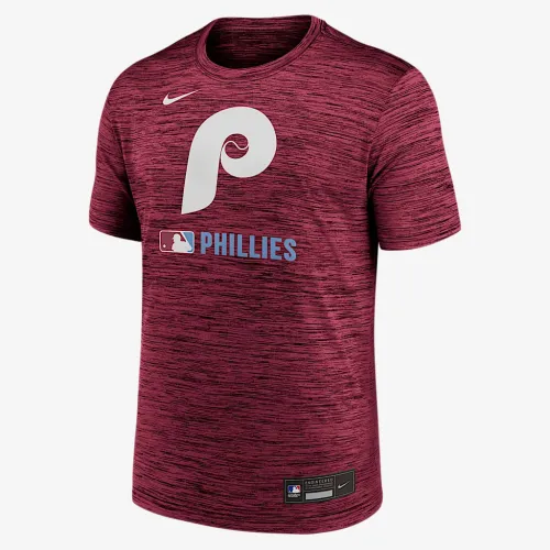 Philadelphia Phillies Authentic Collection Velocity чоловічі Nike Dri-FIT MLB футболка колір червоний