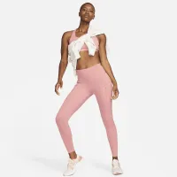 Nike Go женская Firm-Support С высокой Талией 7/8 лосины с карманамиPink