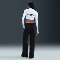 Nike Sportswear Phoenix Fleece женская С высокой Талией Wide-Leg Pants цвет черный