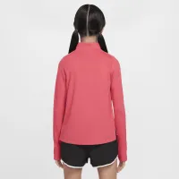 Nike Girls' Dri-FIT Long-Sleeve 1/4-Zip Top Pink