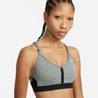 Nike Indy женская Light-Support Padded V-Neck Sports Bra цвет серый
