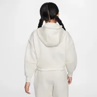 Nike Sportswear Tech Fleece Girls' оверсайз Толстовка с капюшоном цвет белый