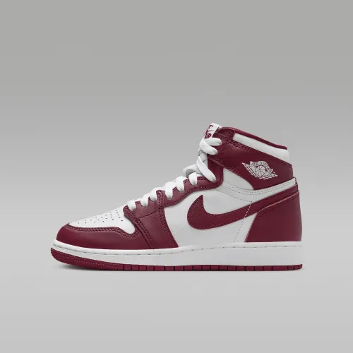 Nike Air Jordan 1 High OG Big дитячі Кросівки колір білий