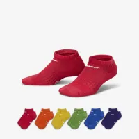 Nike Dri-FIT Performance Basics Big дитячі No-Show шкарпетки (6 пар) різнокольорові