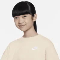 Nike Sportswear Club Fleece Big детские оверсайз свитшот цвет коричневый