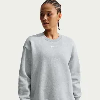 Nike Sportswear Phoenix Fleece женская оверсайз Crew-Neck свитшот цвет серый