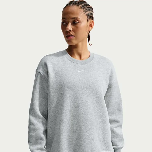 Nike Sportswear Phoenix Fleece женская оверсайз Crew-Neck свитшот цвет серый