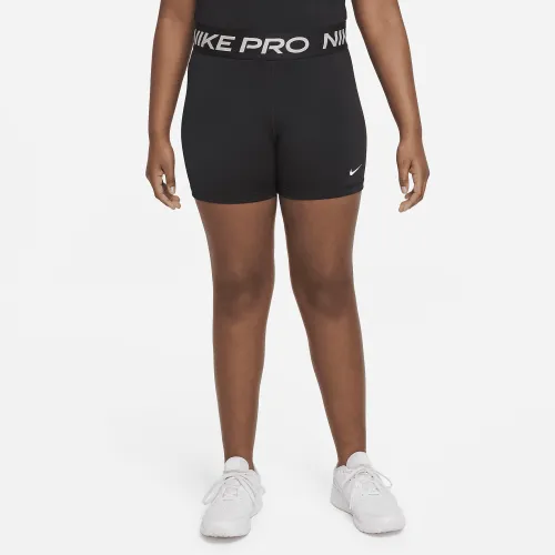 Nike Pro Dri-FIT Big дитячі (Girls') шорти (Extended Size) колір чорний