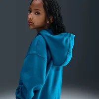 Nike Sportswear Club Fleece Big детские оверсайз Full-Zip Толстовка с капюшоном синий