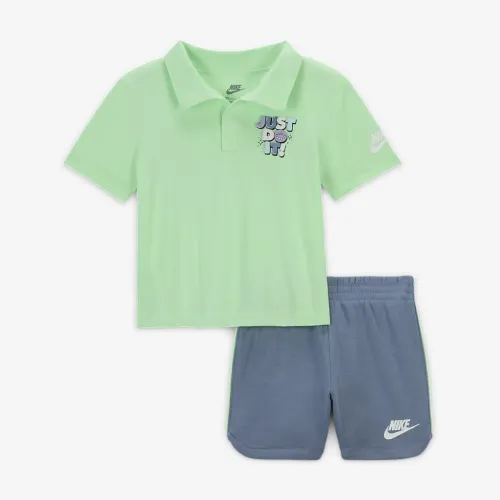 Nike Sportswear Create Your Own Adventure Baby (12-24M) Polo and шорти комплект блакитний