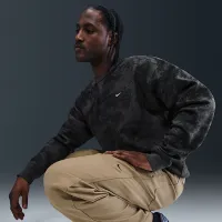 Nike Solo Swoosh чоловічі Fleece Crew колір коричневий