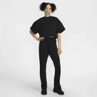 Nike Sportswear Tech Fleece женская оверсайз Short-Sleeve Cropped Top цвет черный