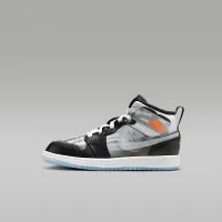 Nike Jordan 1 Mid Sneaker School Little дитячі Кросівки колір чорний