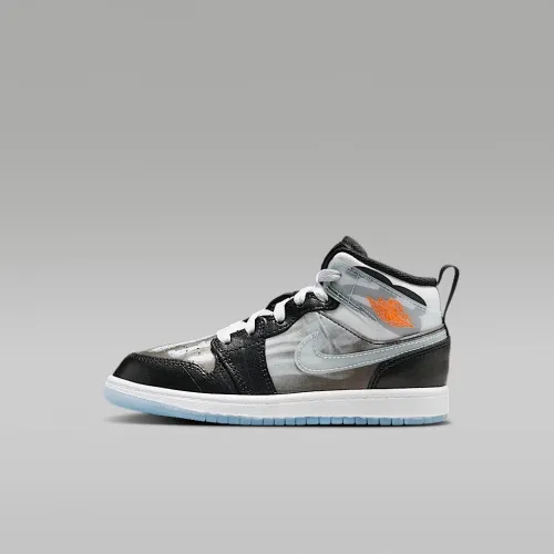 Nike Jordan 1 Mid Sneaker School Little дитячі Кросівки колір чорний