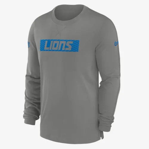 Detroit Lions Sideline Player Team Issue Men’s Nike Dri-FIT Long-Sleeve Top колір сірий