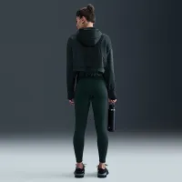 Nike Pro женская Therma-FIT Fleece Толстовка с капюшоном цвет зеленый