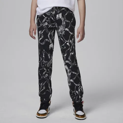 Nike Jordan Big дитячі Brooklyn Fleece Printed Pants колір чорний