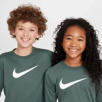 Nike Legend Big дитячі Dri-FIT Long-Sleeve футболка колір зелений