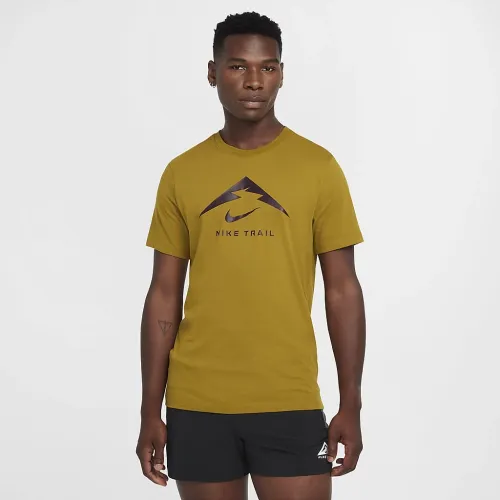 Nike Dri-FIT мужские Trail Running футболка цвет коричневый