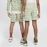 Nike Sportswear Club Big детские French Terry шорты цвет зеленый