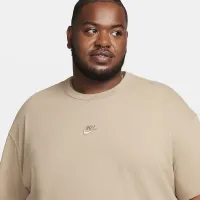 Nike Sportswear Premium Essentials мужские футболка цвет коричневый