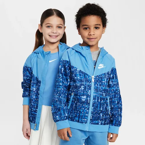 Nike Little дитячі Printed Windrunner Куртка блакитний