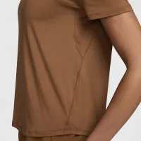 Nike One Classic жіноча Dri-FIT Short-Sleeve Top колір коричневий