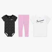 Nike Swoosh Logo Baby (12-24M) 3-Piece Bodysuit набор многоцветный