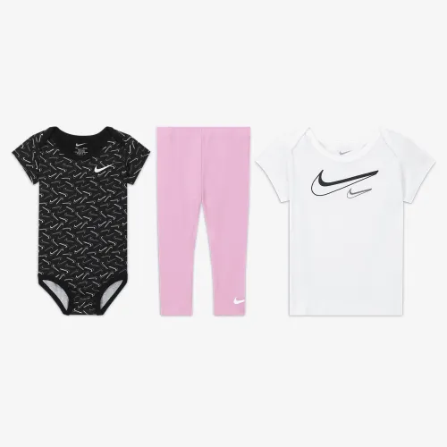 Nike Swoosh Logo Baby (12-24M) 3-Piece Bodysuit набор многоцветный
