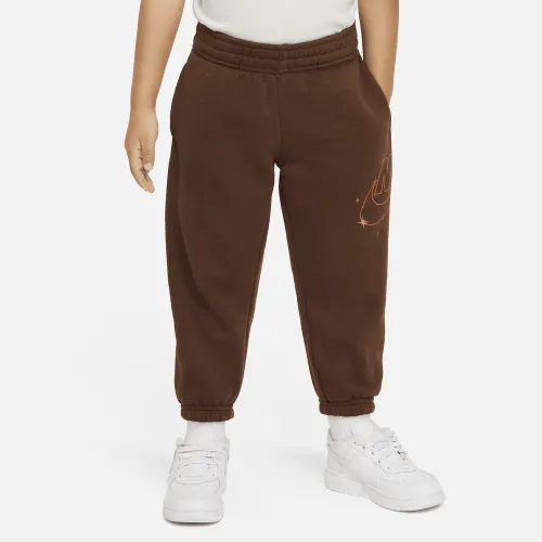 Nike Sportswear Shine Fleece Pants Toddler Pants колір коричневий