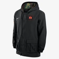 Auburn чоловічі Nike Full-Snap Hooded Military Куртка колір чорний