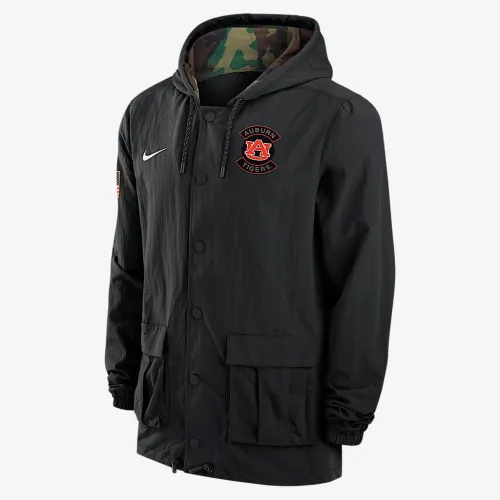 Auburn чоловічі Nike Full-Snap Hooded Military Куртка колір чорний