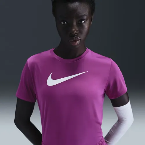 Nike женская Dri-FIT Graphic футболка цвет фиолетовый
