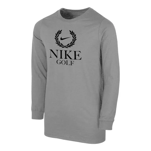Nike для гольфу Big дитячі (для хлопчиків) Long-Sleeve футболка колір сірий