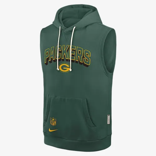 колір зелений Bay Packers Sideline чоловічі Nike Dri-FIT NFL Sleeveless Pullover Толстовка з капюшоном колір зелений