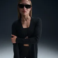 Nike Sportswear Chill Knit жіноча Slim Ribbed Cardigan колір чорний
