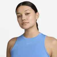 Nike One Classic женская Dri-FIT Cropped Tank Top синий