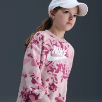 Nike Little детские Floral Camo Crew and лосины набор Pink