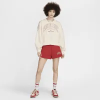 Nike Sportswear Phoenix Fleece жіноча Over-оверсайз Crew-Neck світшот колір коричневий