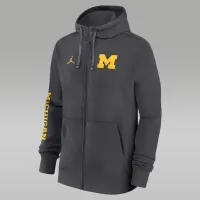 Michigan Wolverines Sideline Team Issue чоловічі Nike College Full-Zip Толстовка з капюшоном колір сірий