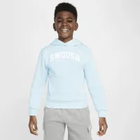 Nike Sportswear Club Fleece Big детские Толстовка с капюшоном синий