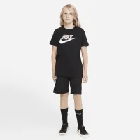 Nike Sportswear Big детские хлопковыефутболка цвет черный