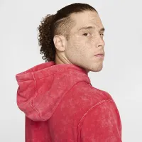 Liverpool FC Club Third мужские Nike Soccer French Terry Pullover Толстовка с капюшоном цвет красный